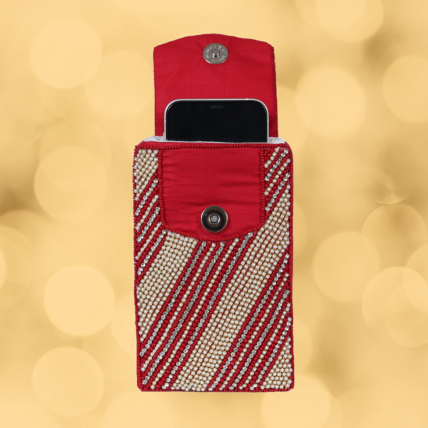 Sapphire Handcrafted Kaarnis Mobile Pouch Red - Image 6
