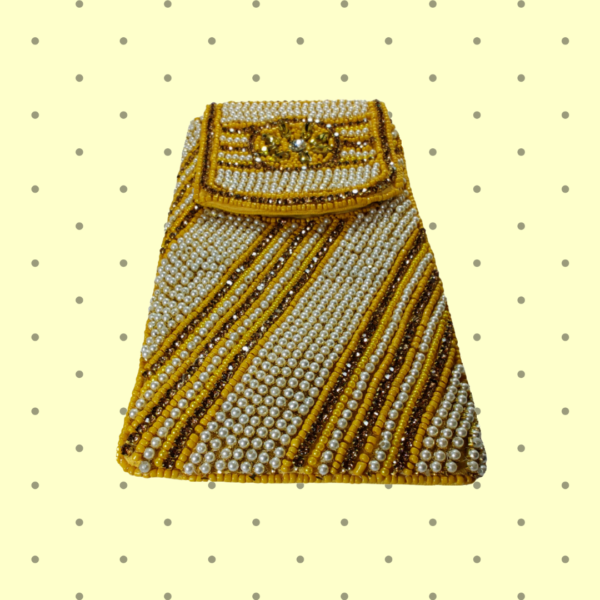 Sapphire Handcrafted Kaarnis Mobile Pouch Yellow - Image 2