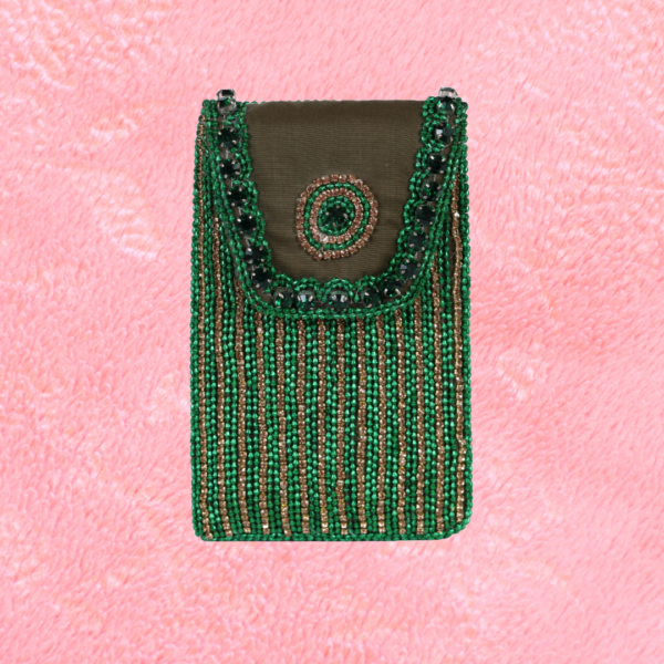 Aura Embellished Kaarnis Mobile Pouch Teal Green - Image 8