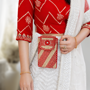 Sapphire Handcrafted Kaarnis Mobile Pouch Red